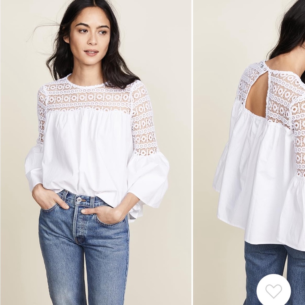 Endless Rose Crochet White Blouse